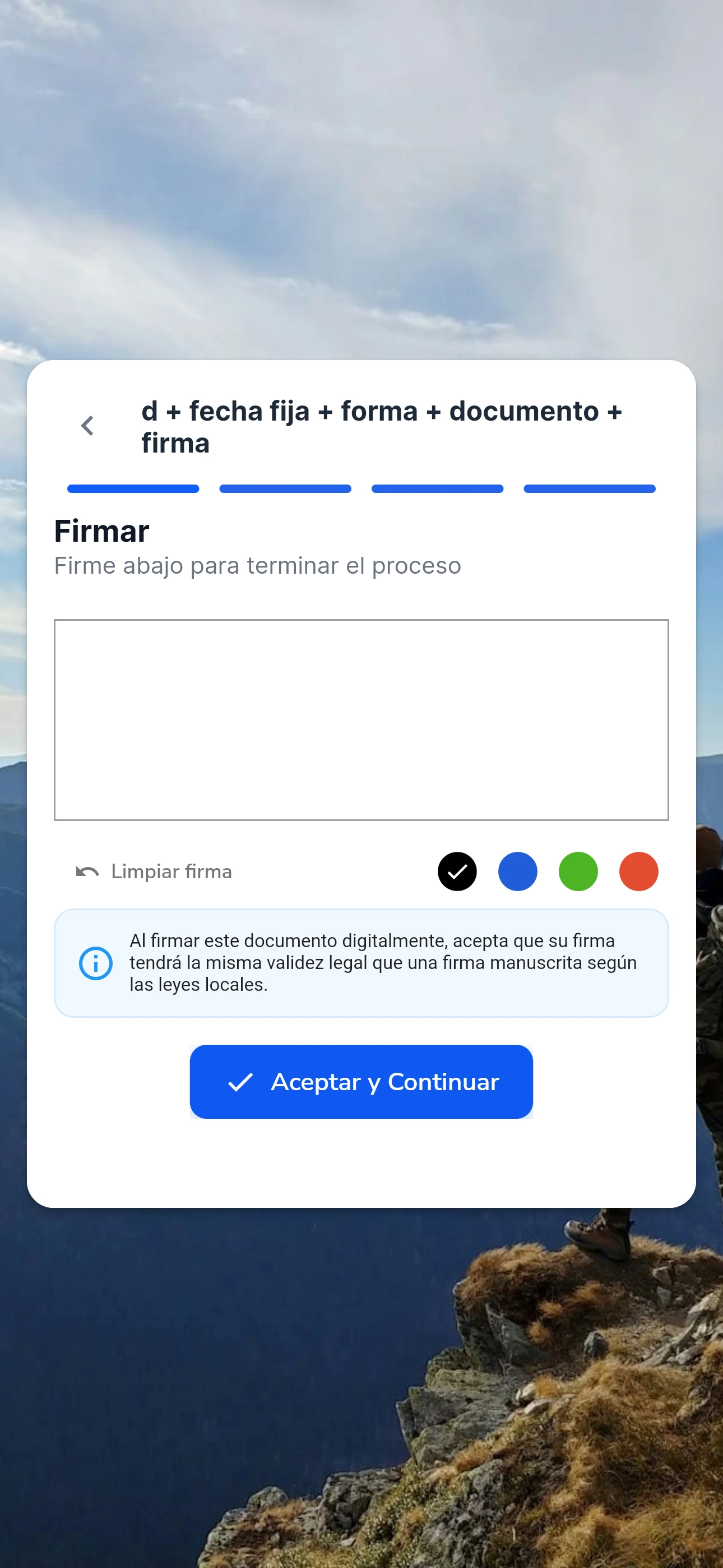 Firma de los documentos
